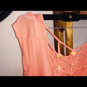 Coral crop top